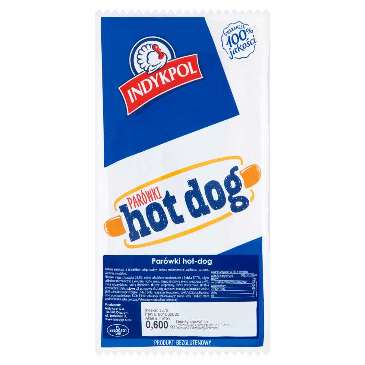 Zdjęcia - Indykpol Parówki hot-dog 600 g