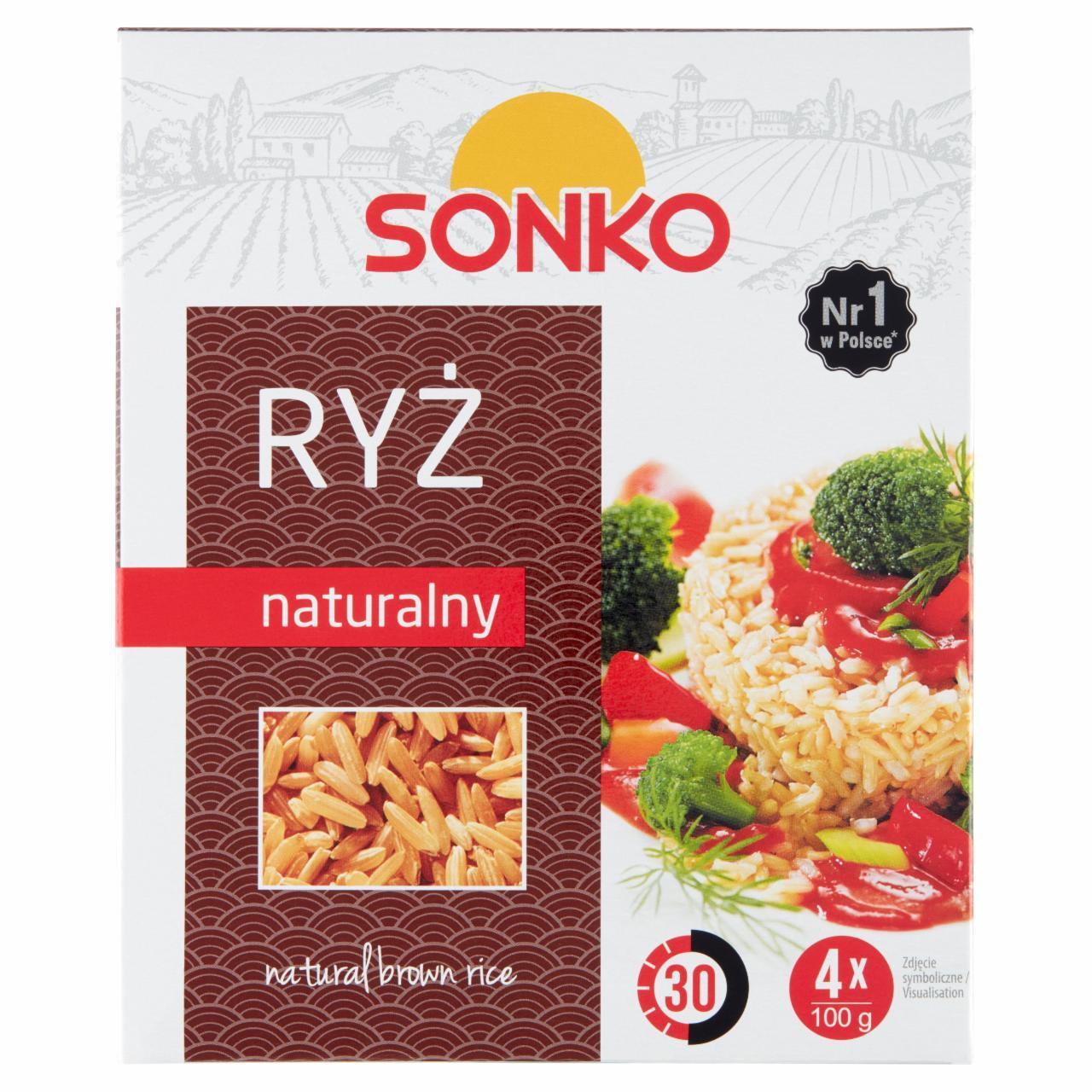 Zdjęcia - Sonko Ryż naturalny 400 g (4 x 100 g)