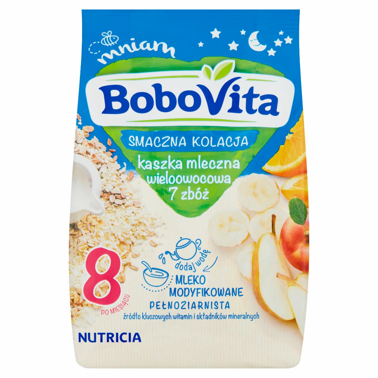 Zdjęcia - BoboVita Smaczna Kolacja Kaszka mleczna wieloowocowa 7 zbóż po 8 miesiącu 230 g