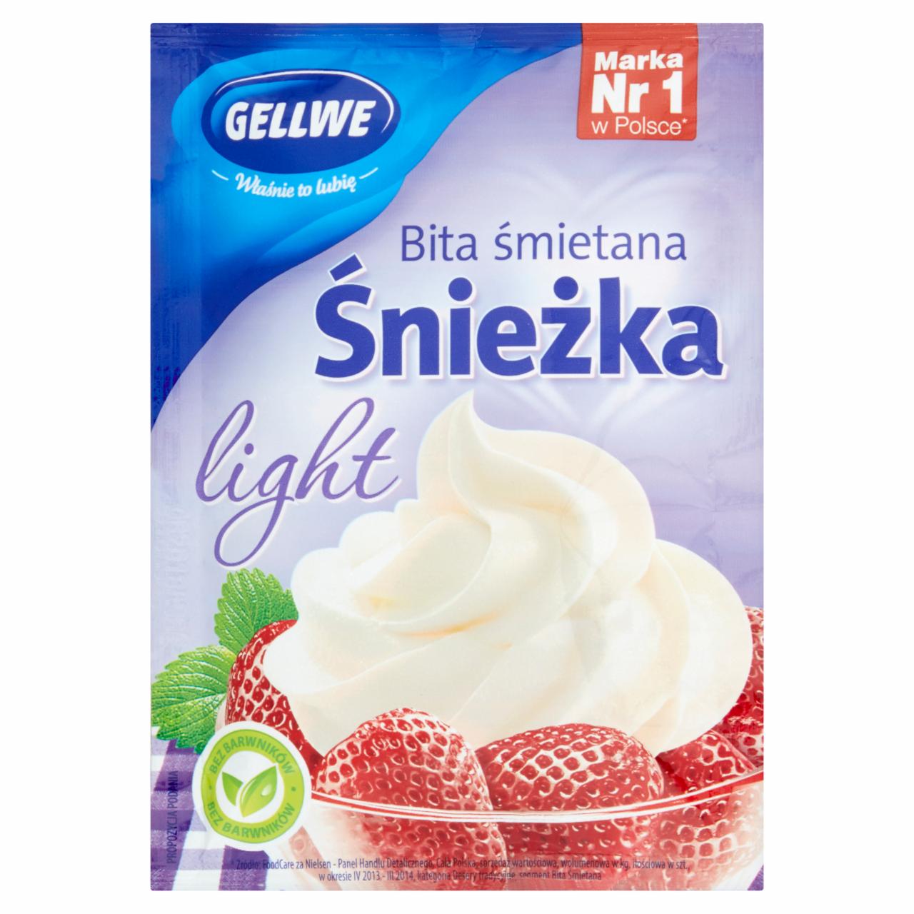 Zdjęcia - Gellwe Bita śmietana Śnieżka light 60 g