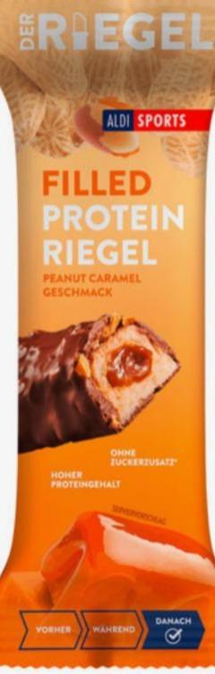 Zdjęcia - Filled Protein Riegel Peanut Caramel Lidl