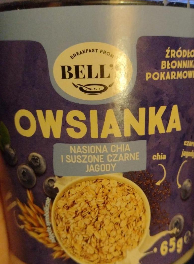 Zdjęcia - Owsianka nasiona chia i suszone czarne jagody Bells