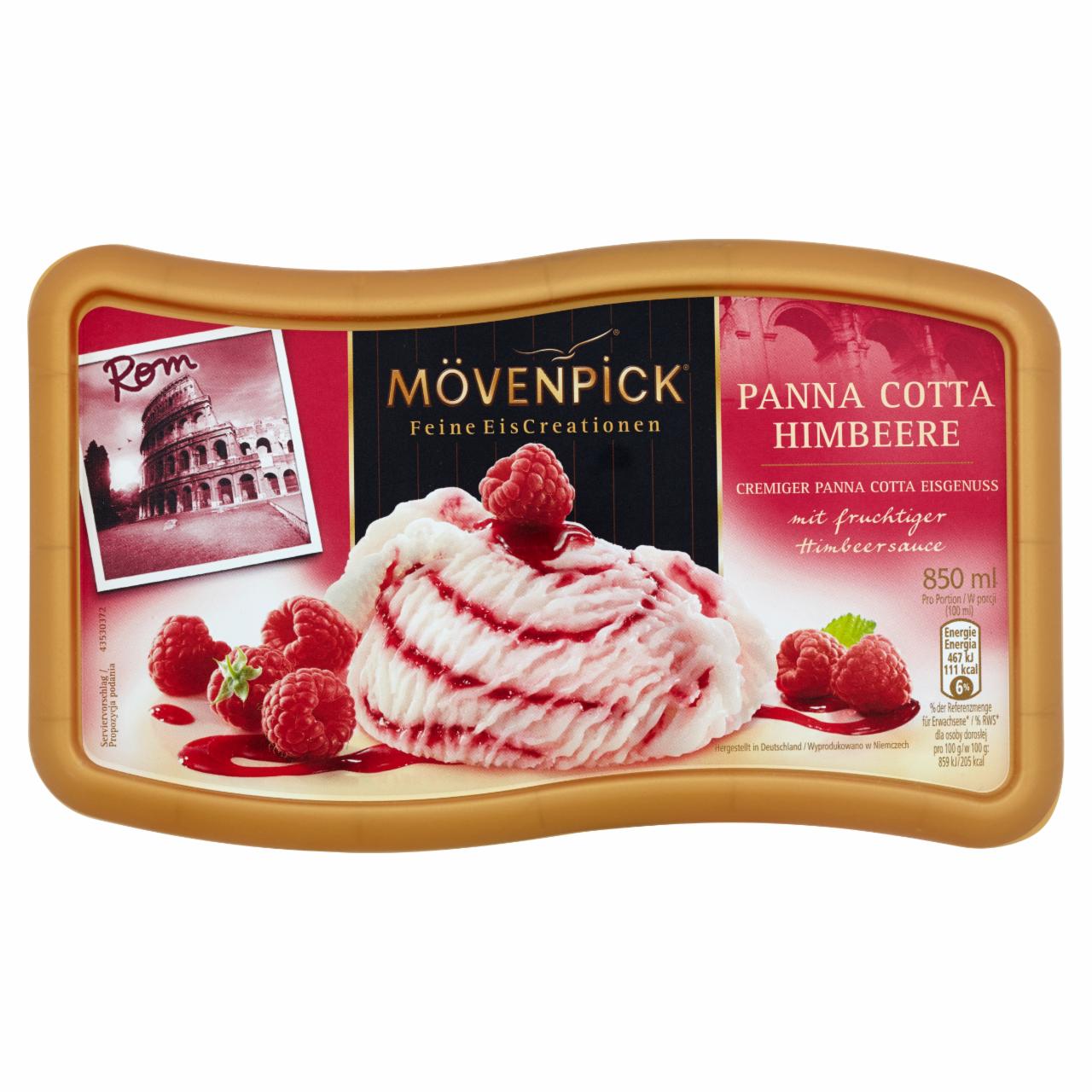 Zdjęcia - Mövenpick Lody Panna Cotta z sosem malinowym 850 ml