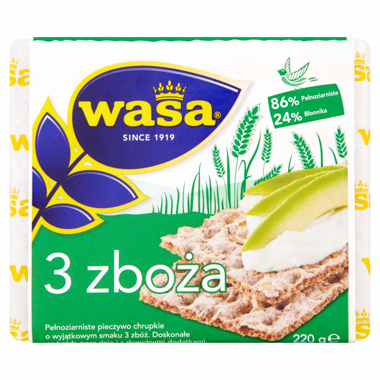 Zdjęcia - Wasa 3 zboża Pieczywo chrupkie 220 g