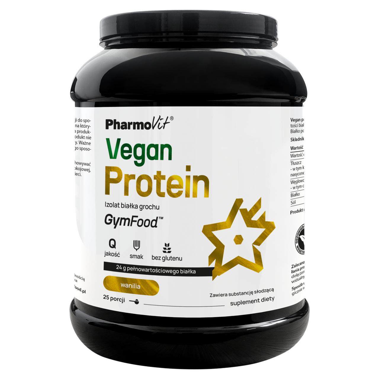 Zdjęcia - Pharmovit GymFood Vegan Protein Suplement diety izolat białka grochu wanilia 750 g