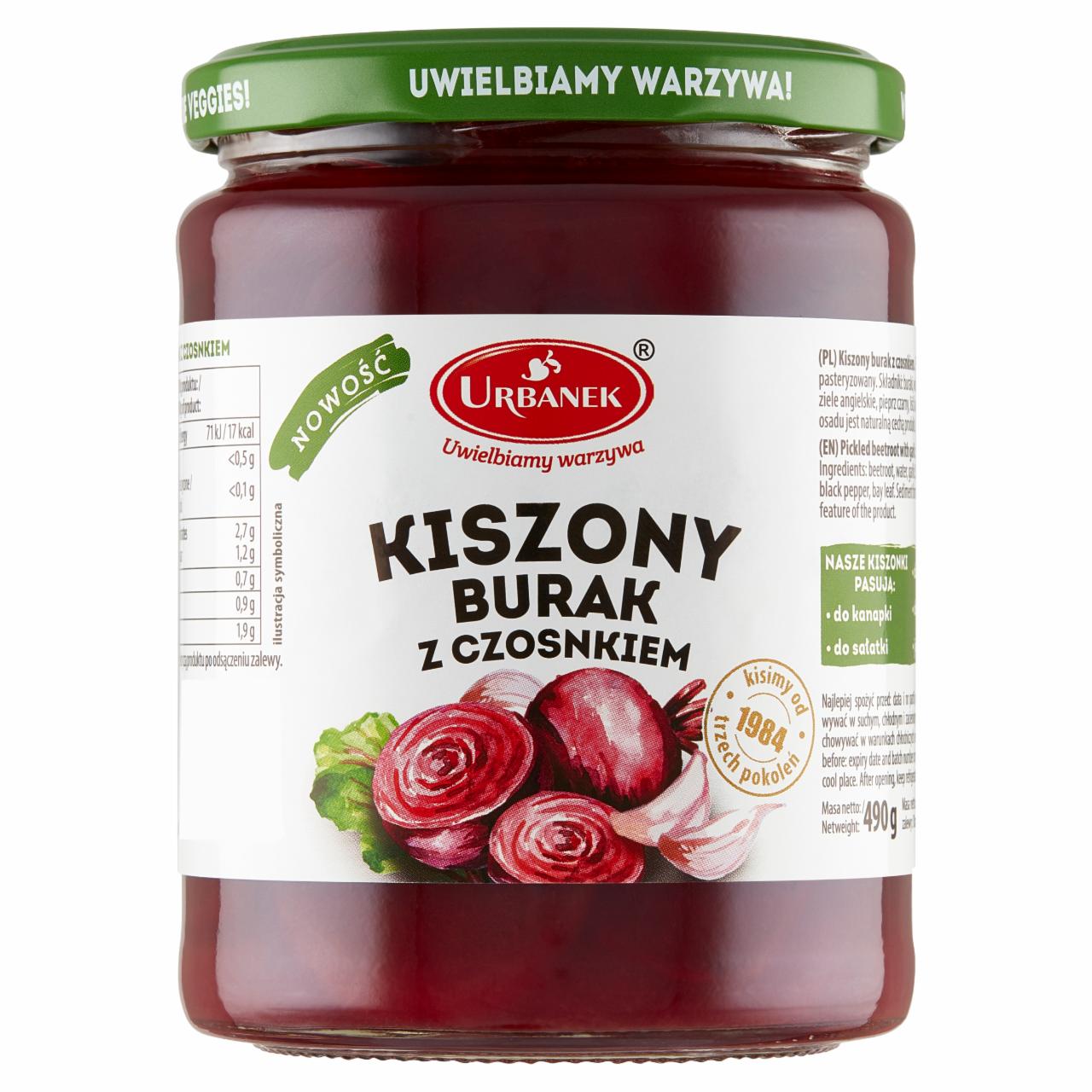 Zdjęcia - Urbanek Kiszony burak z czosnkiem 490 g