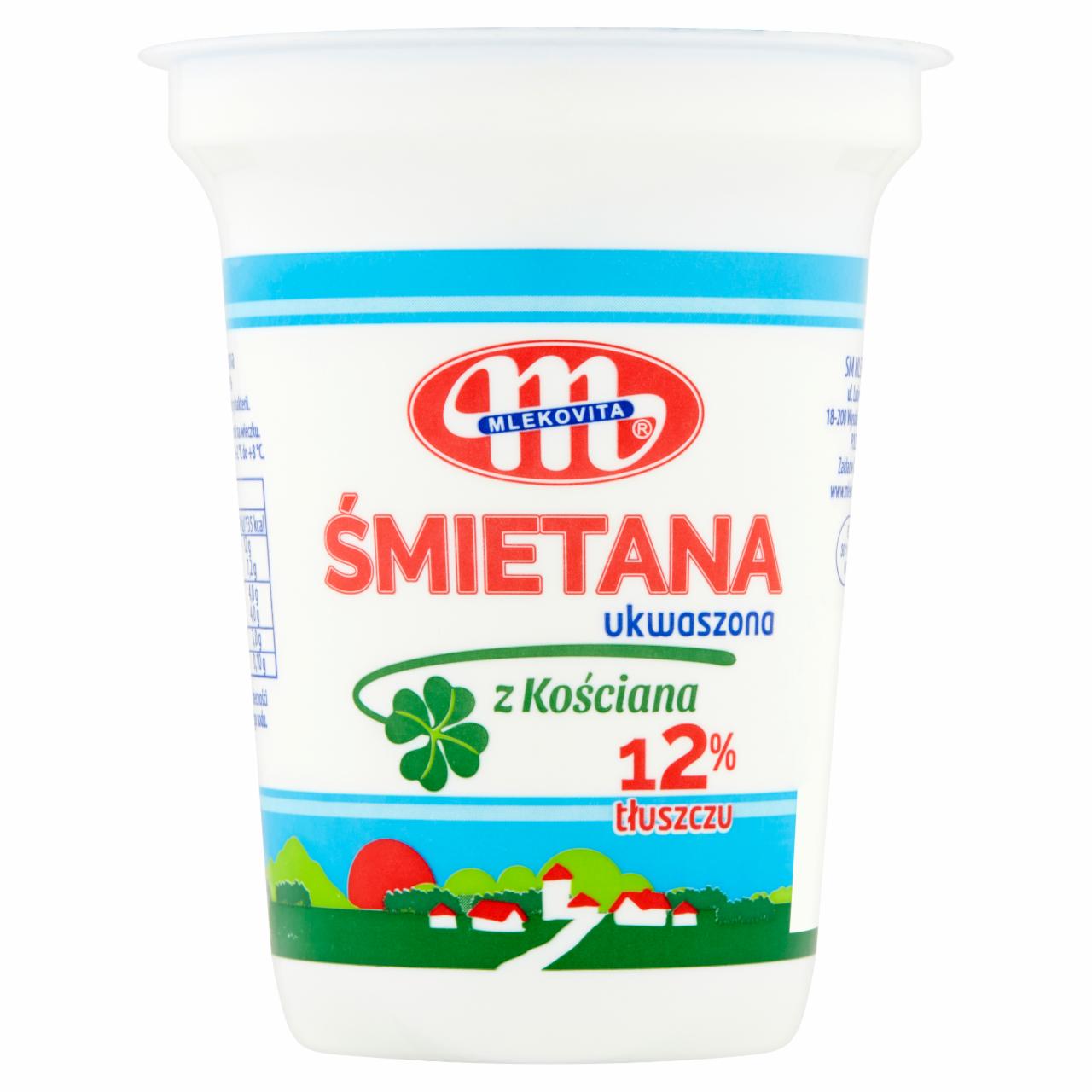 Zdjęcia - Mlekovita Śmietana ukwaszona z Kościana 12% 350 g