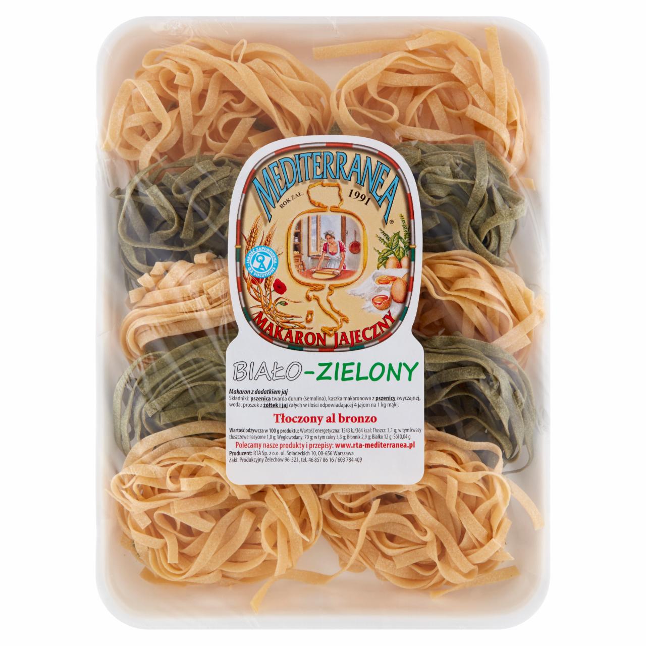 Zdjęcia - Mediterranea Makaron jajeczny 109 biało-zielony 500 g