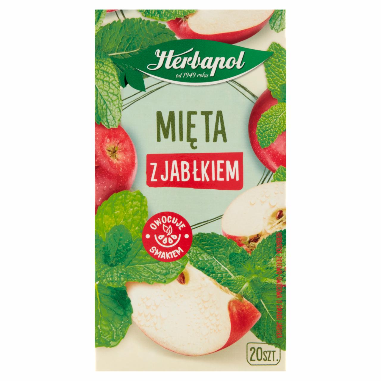 Zdjęcia - Herbapol Herbatka ziołowo-owocowa mięta z jabłkiem 30 g (20 x 1,5 g)