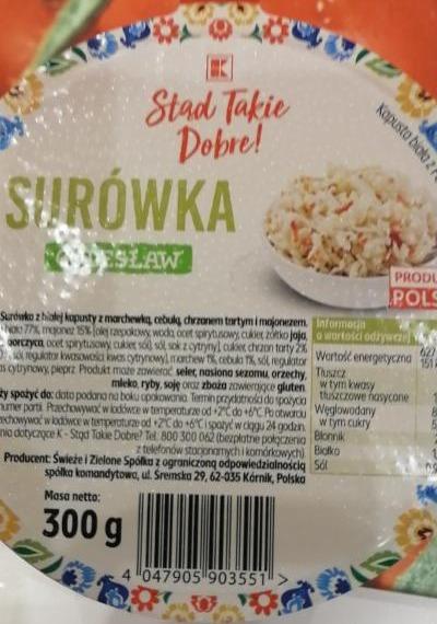 Zdjęcia - Surówka coleslaw biala kapusta K-classic Stąd takie dobre!