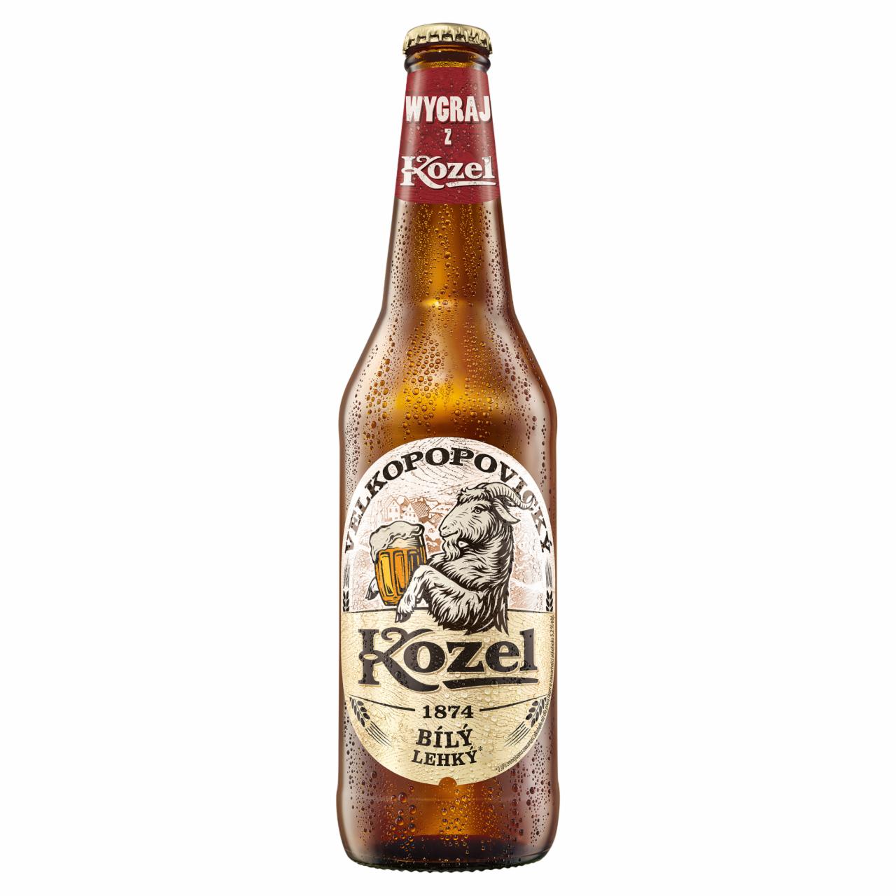 Zdjęcia - Kozel Bílý Lehký Piwo lekkie 500 ml