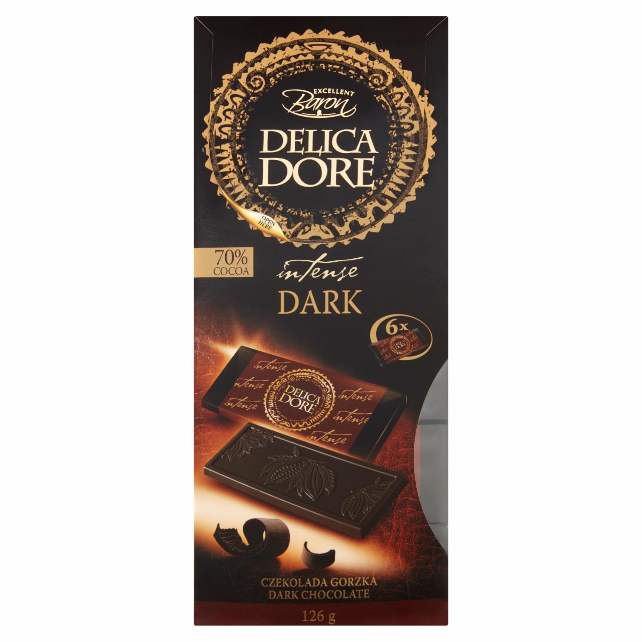 Zdjęcia - Baron Delicadore Intense Dark Czekolada gorzka 126 g (6 x 21 g)