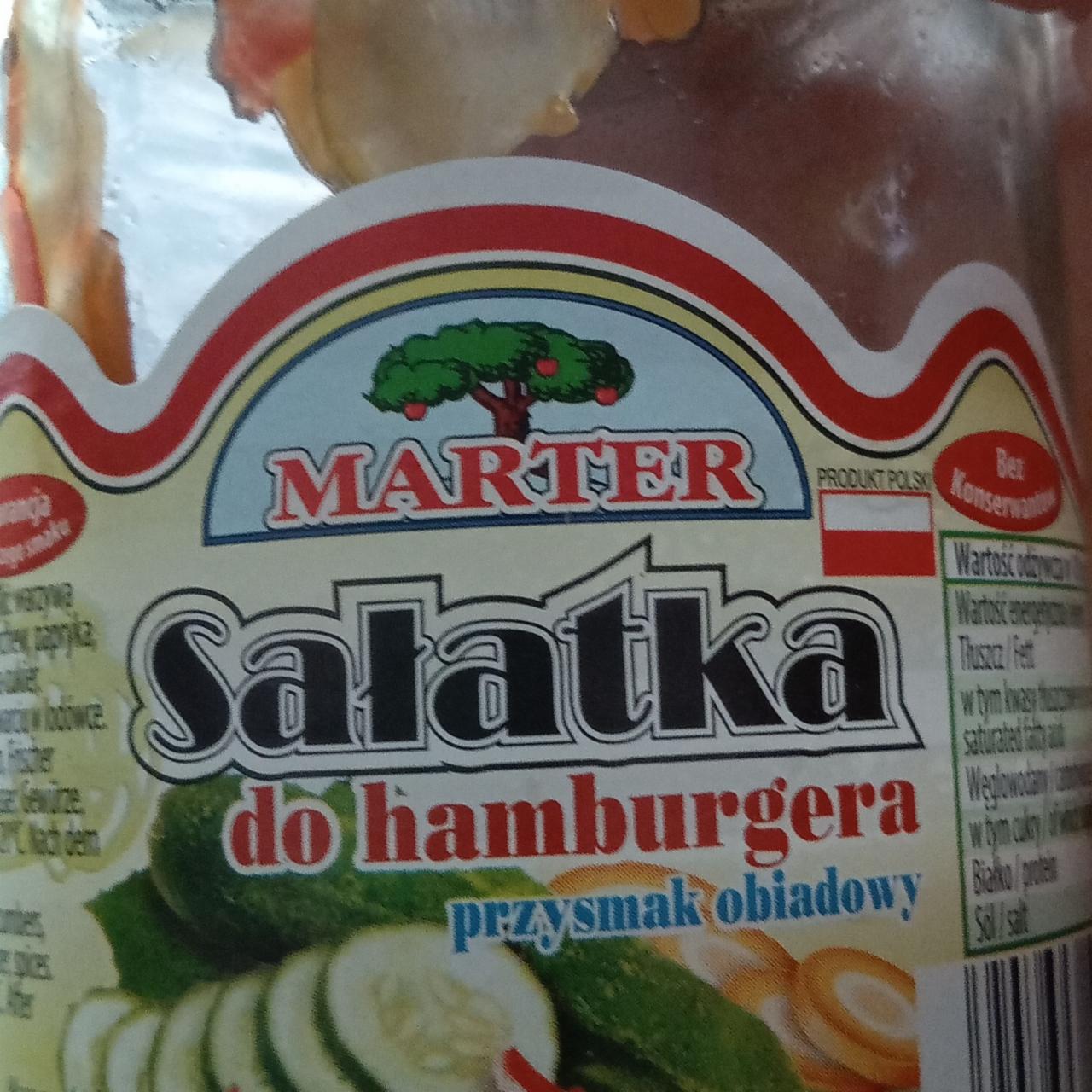 Zdjęcia - Sałatka do hamburgera przysmak obiadowy Marter