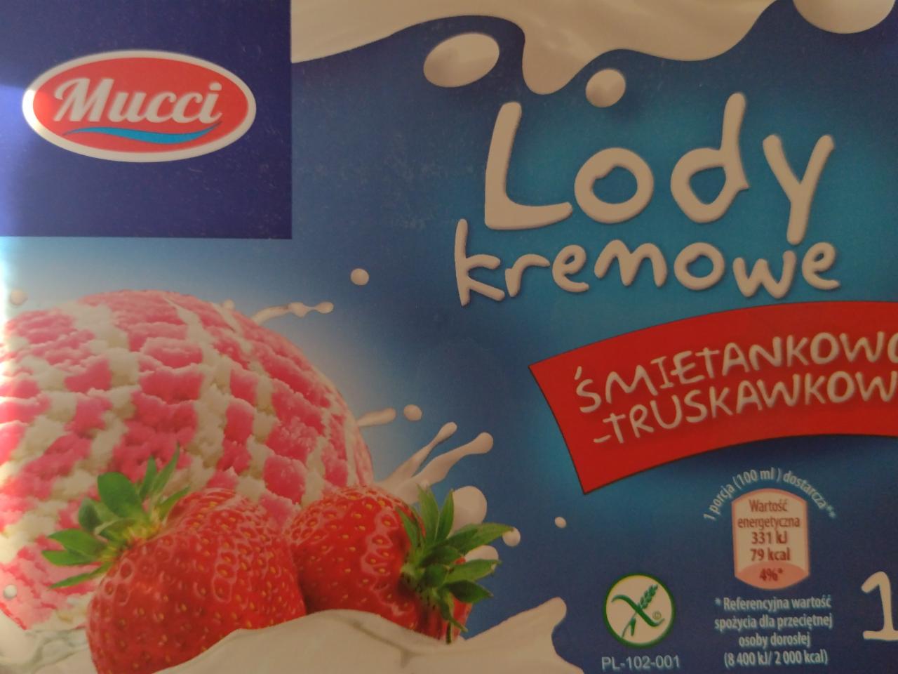 Zdjęcia - Mucci Lody kremowe śmietankowo truskawkowe