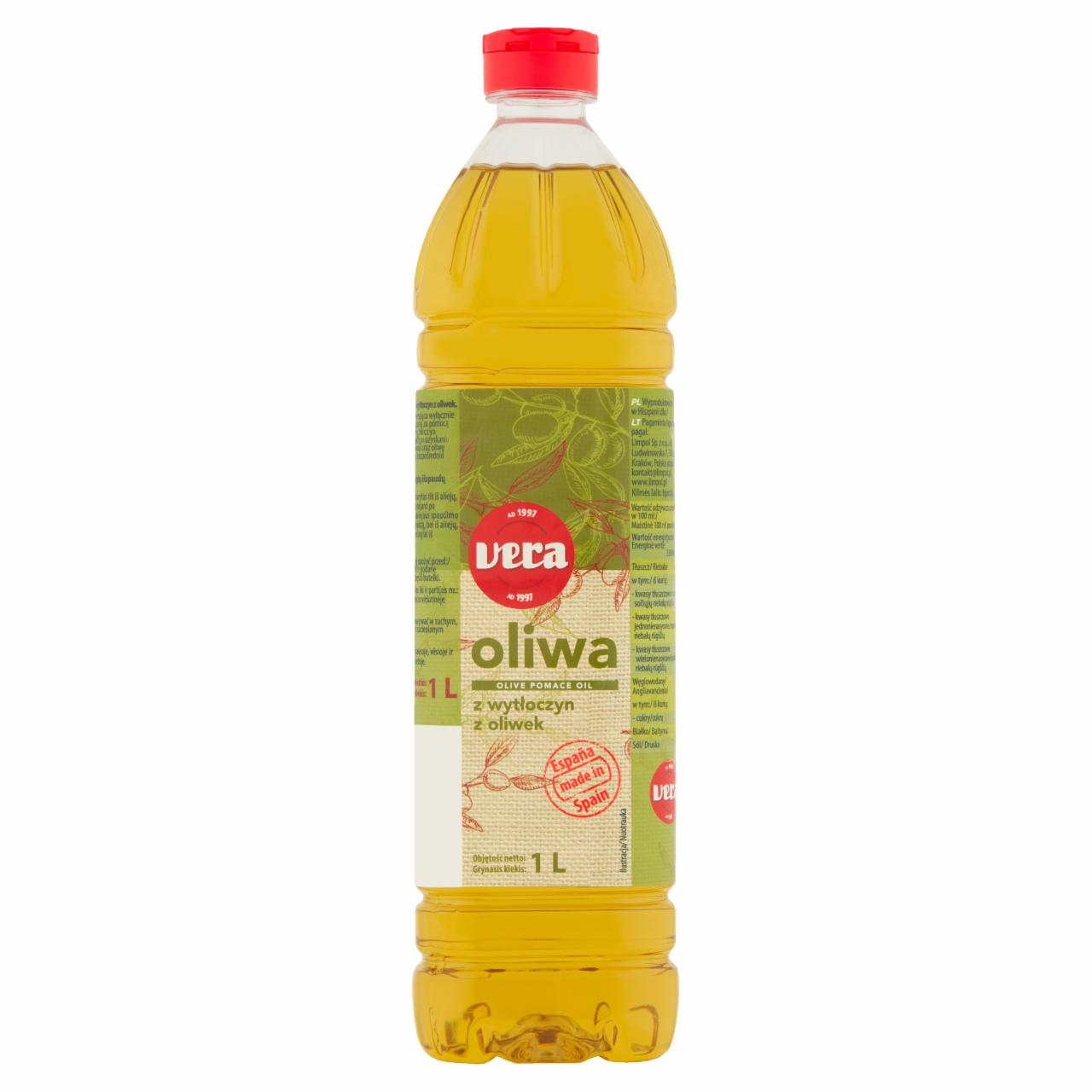 Zdjęcia - Vera Oliwa z wytłoczyn z oliwek 1 l