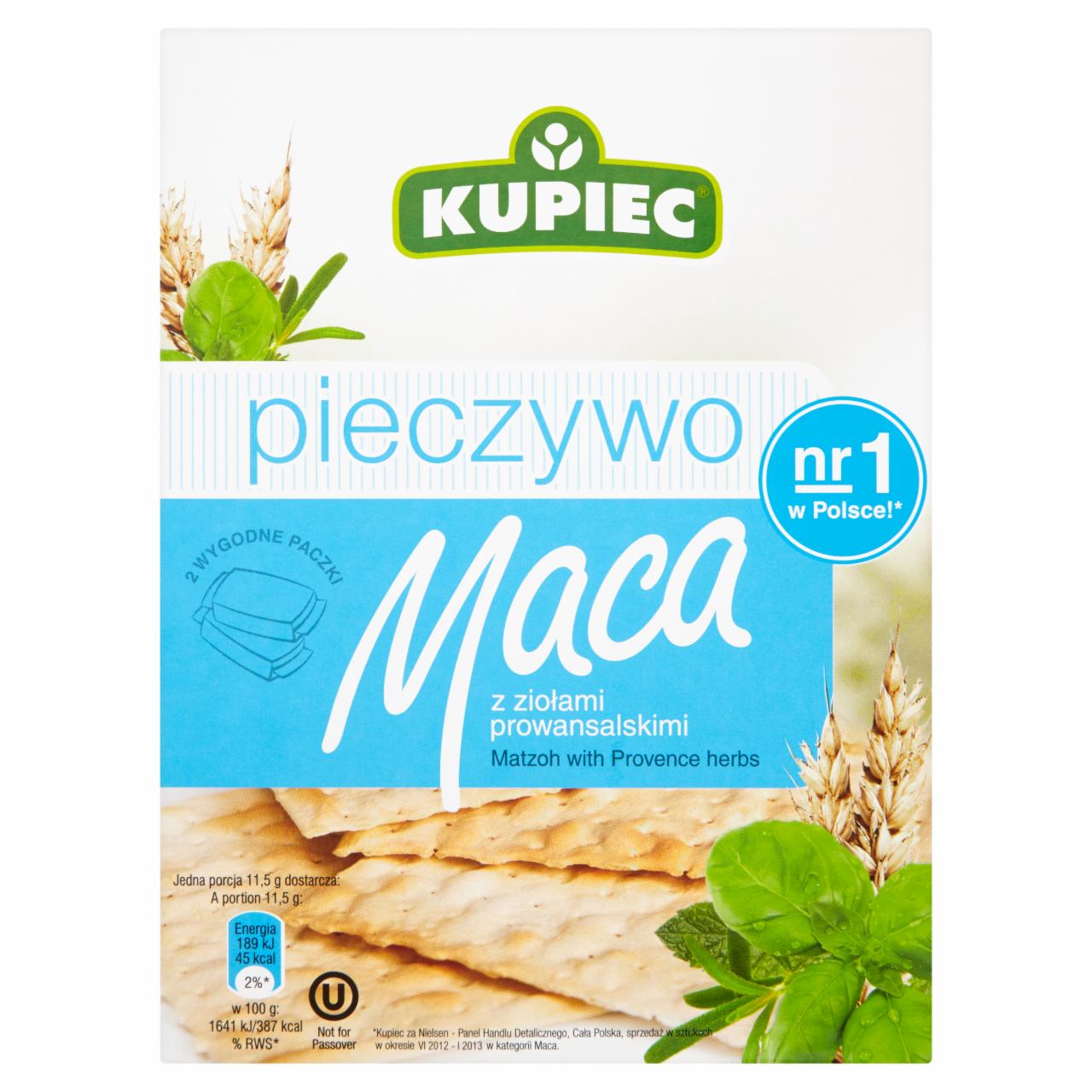 Zdjęcia - Kupiec Pieczywo Maca z ziołami prowansalskimi 160 g