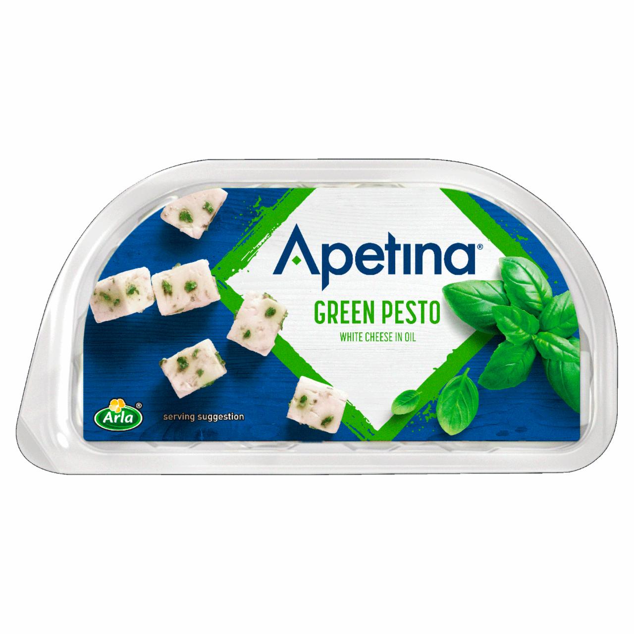 Zdjęcia - Arla Apetina Ser biały typu śródziemnomorskiego w zalewie olejowej z pesto 100 g