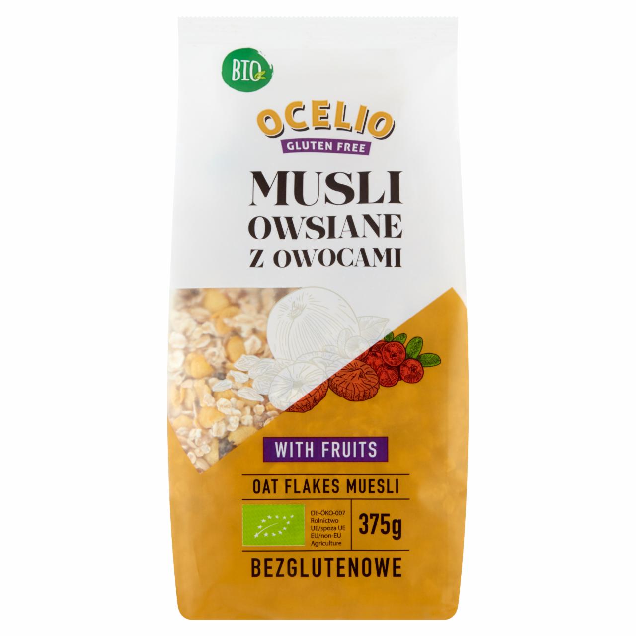 Zdjęcia - Ocelio Bio Musli owsiane z owocami bezglutenowe 375 g