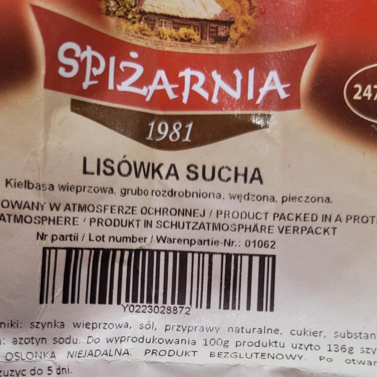 Zdjęcia - Kiełbasa lisówka sucha Spiżarnia