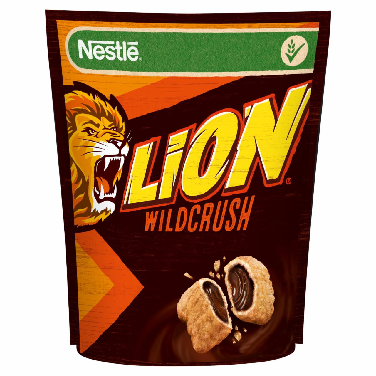 Zdjęcia - Nestlé Lion WildCrush Chrupiące płatki z nadzieniem o smaku karmelowo-czekoladowym 350 g