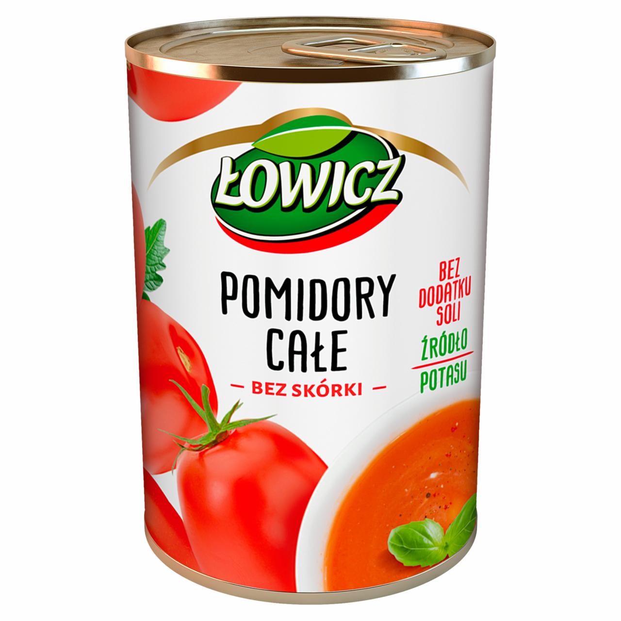 Zdjęcia - Łowicz Pomidory całe bez skórki 400 g