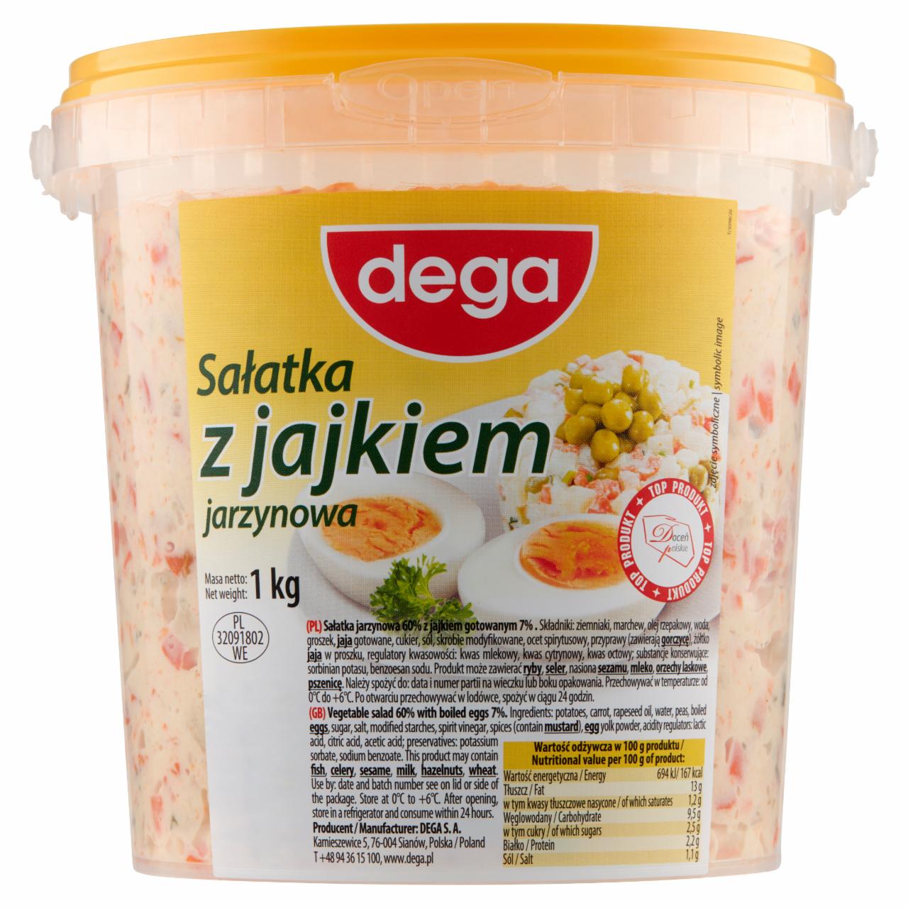 Zdjęcia - dega Sałatka jarzynowa z jajkiem 1 kg