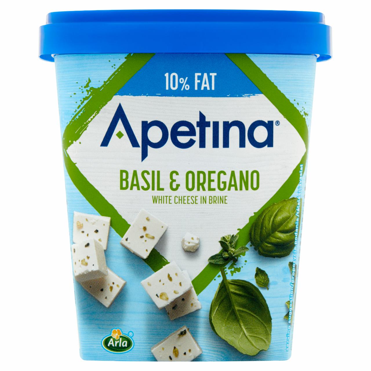 Zdjęcia - Arla Apetina Ser biały sałatkowy w kostkach z oregano i słodką bazylią 430 g