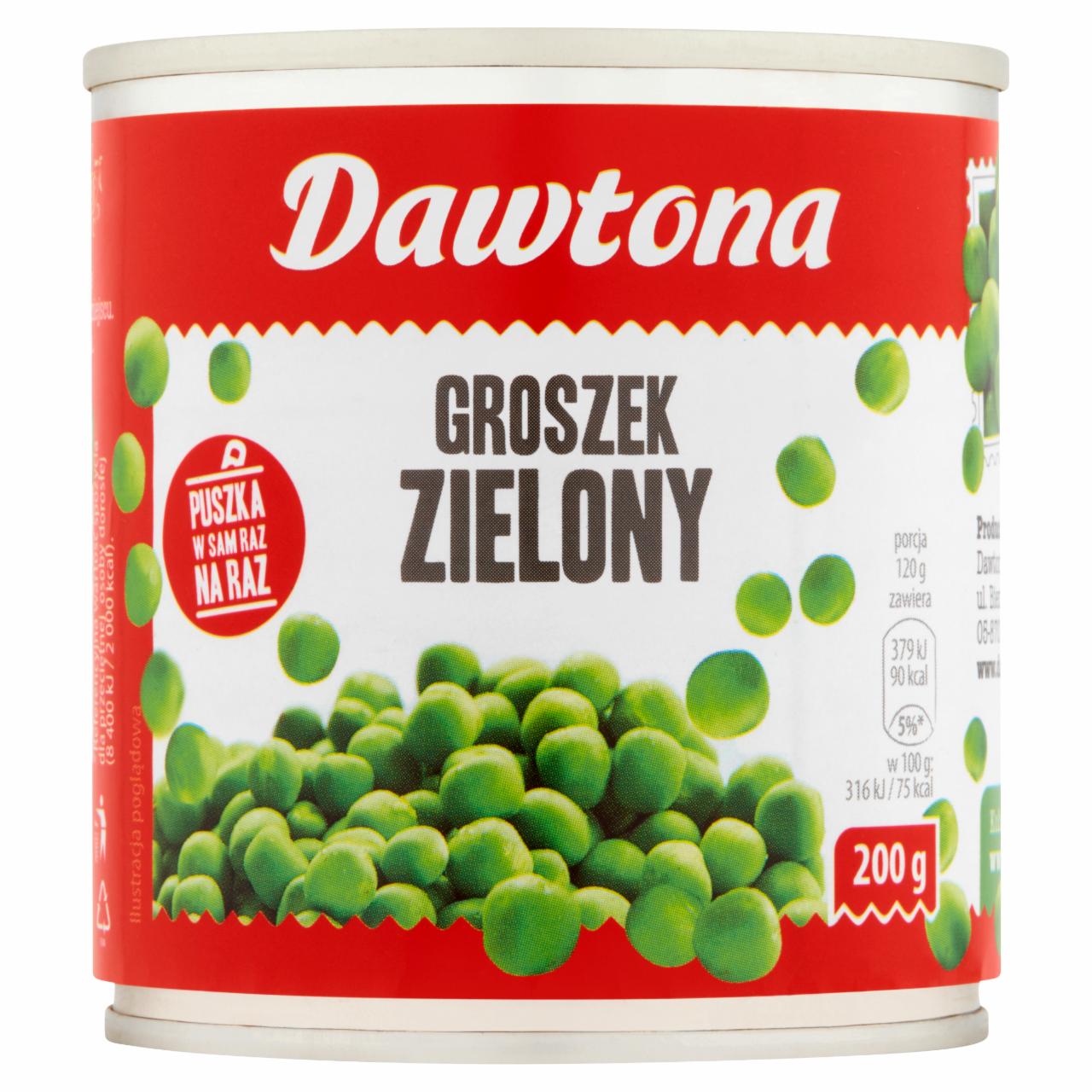 Zdjęcia - Dawtona Groszek zielony 200 g