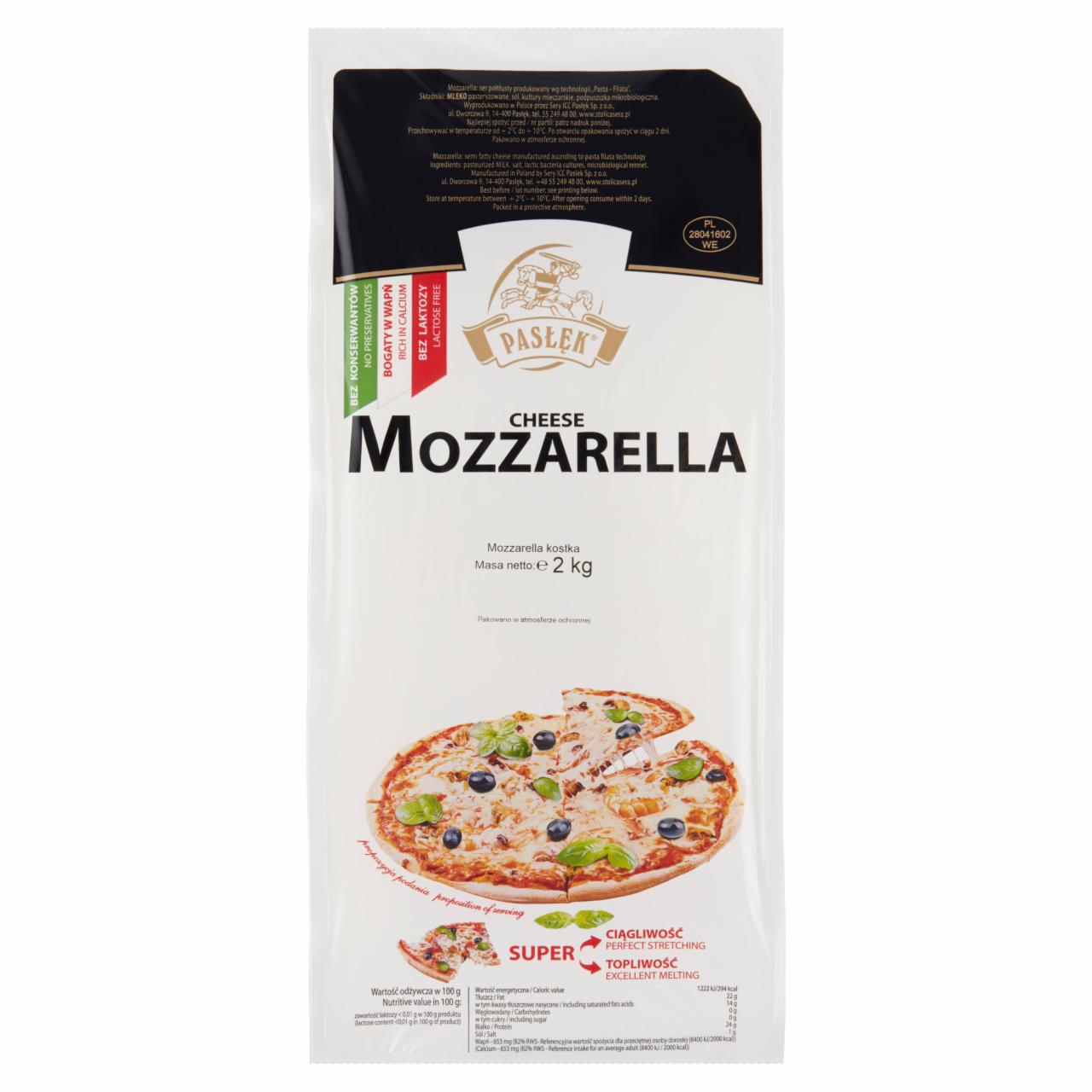 Zdjęcia - Pasłęk Mozzarella kostka 2 kg