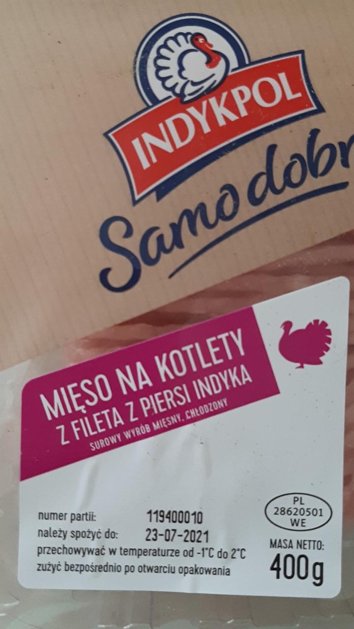 Zdjęcia - Indykpol Samo dobro Mięso na kotlety z fileta z piersi indyka 400 g