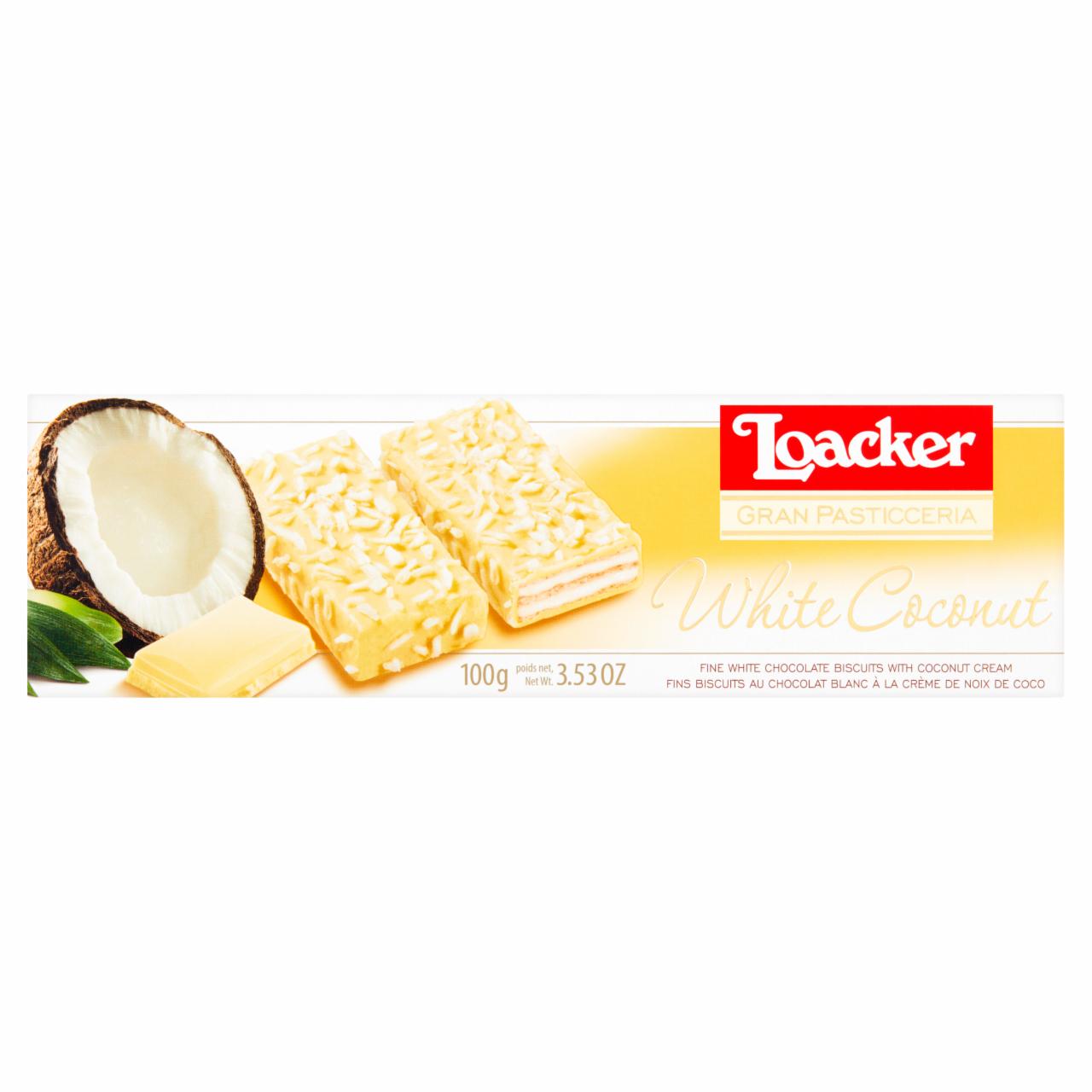 Zdjęcia - Loacker Patisserie White Coconut Ciastka waflowe 100 g