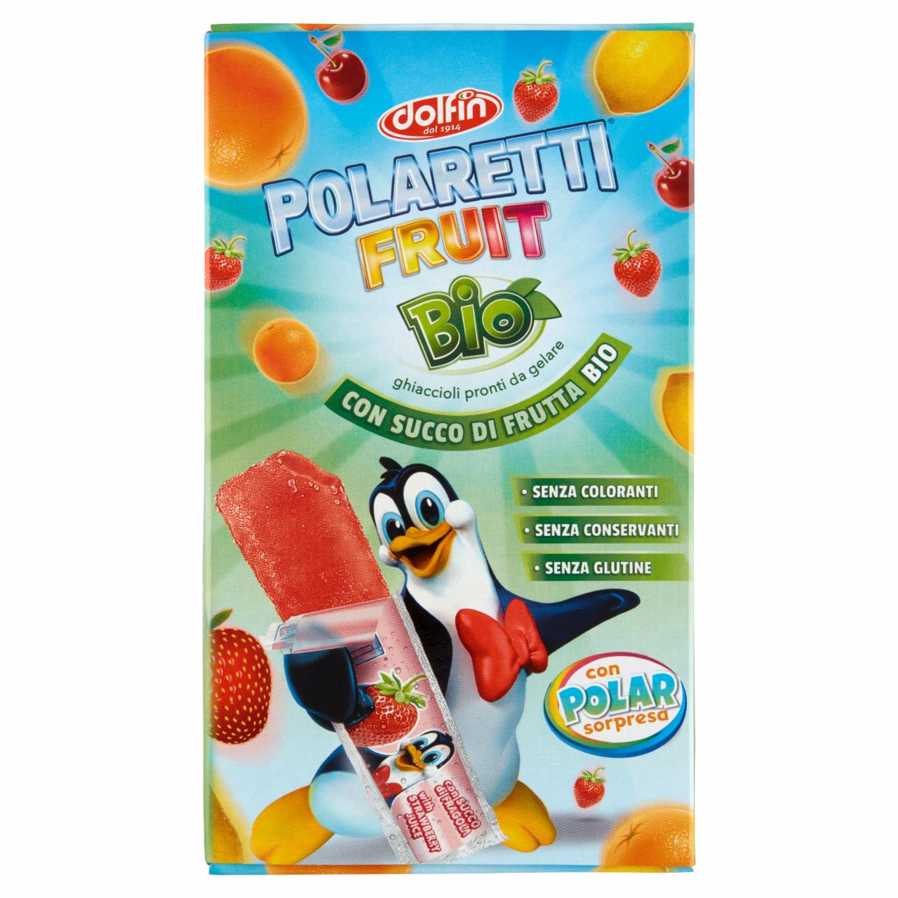 Zdjęcia - Dolfin Polaretti Fruit Bio Ekologiczne lody owocowe do zamrożenia 400 ml (10 x 40 ml)