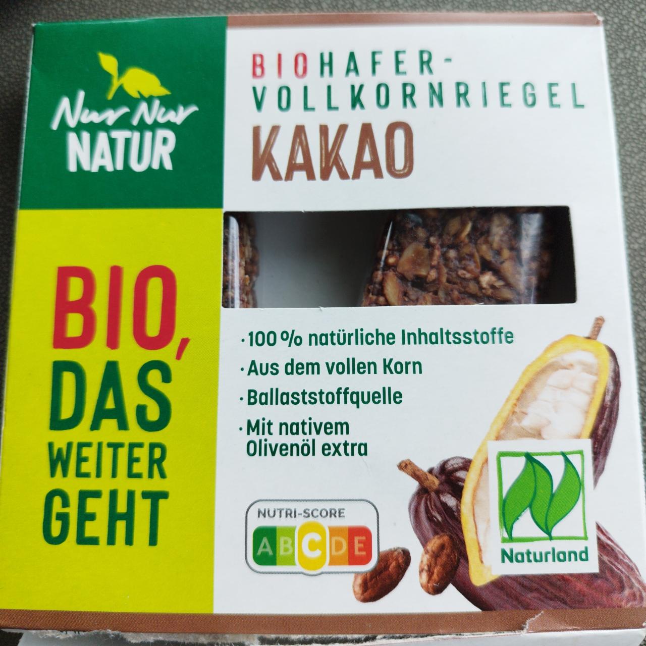 Zdjęcia - Bio hafervollkornriegel kakao Nur Nur NATUR