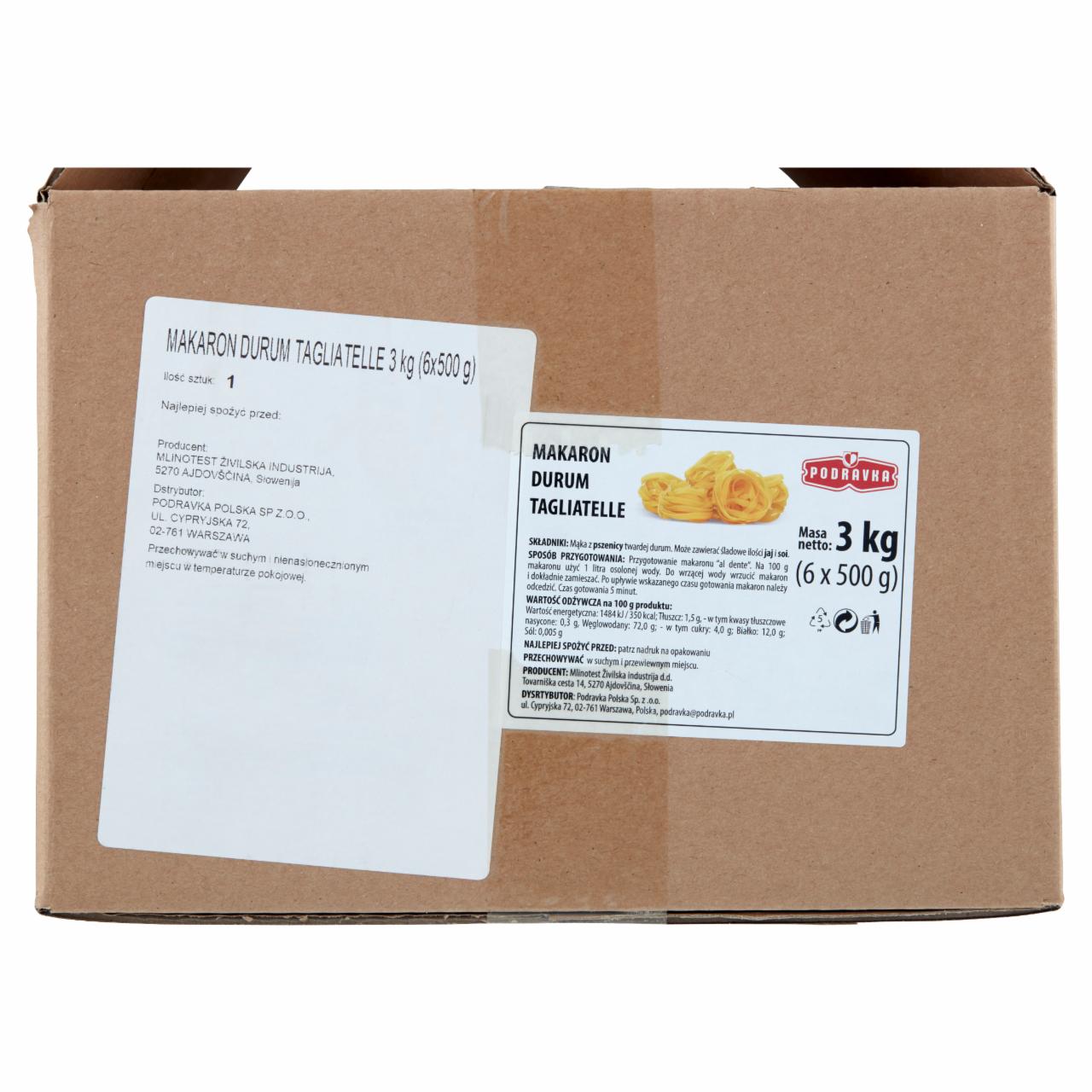 Zdjęcia - Podravka Makaron tagliatelle 3 kg (6 x 500 g)