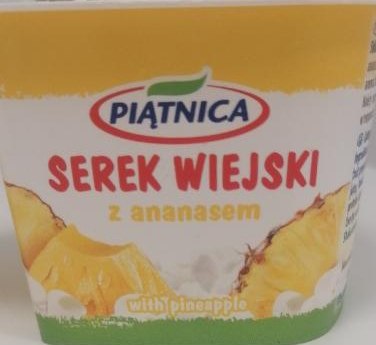 Zdjęcia - serek wiejski z ananasem PIĄTNICA