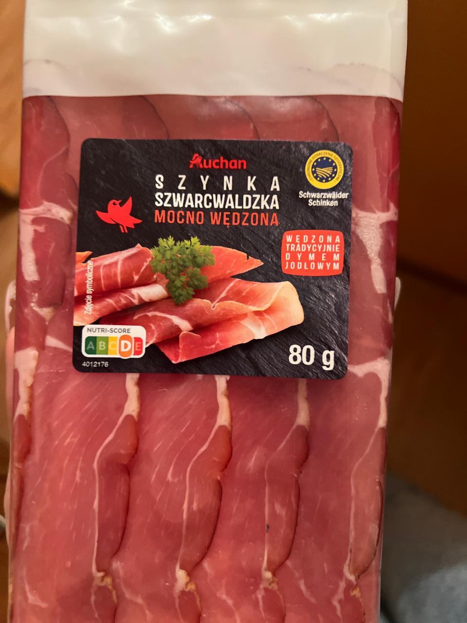 Zdjęcia - Szynka szwarcwaldzka mocno wędzona Auchan