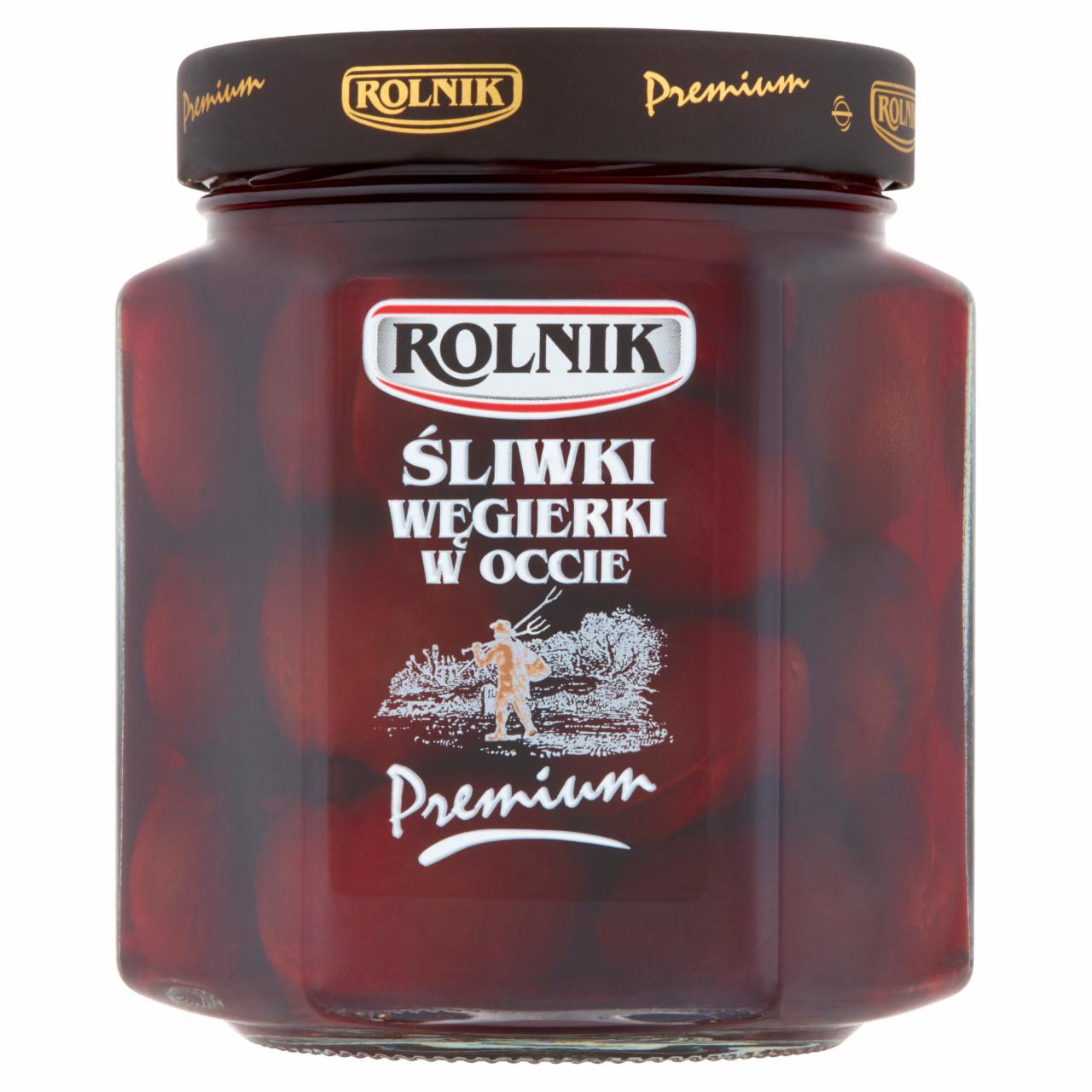 Zdjęcia - Rolnik Premium Śliwki węgierki w occie 540 g