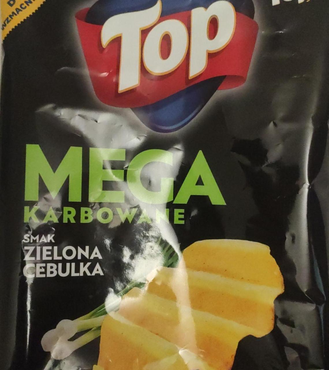 Zdjęcia - Chipsy mega karbowane smak zielona cebulka Top