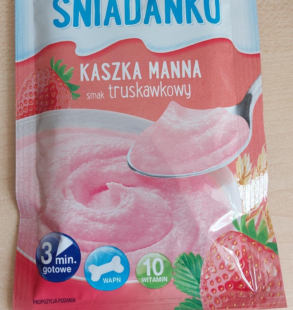 Zdjęcia - Mleczne Śniadanko Kaszka Manna smak truskawkowy Gellwe