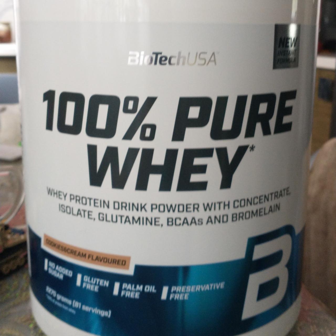 Zdjęcia - 100% Pure Whey Cookies & Cream BioTechUSA