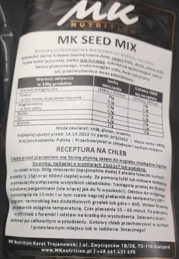 Zdjęcia - chleb mk seed mix