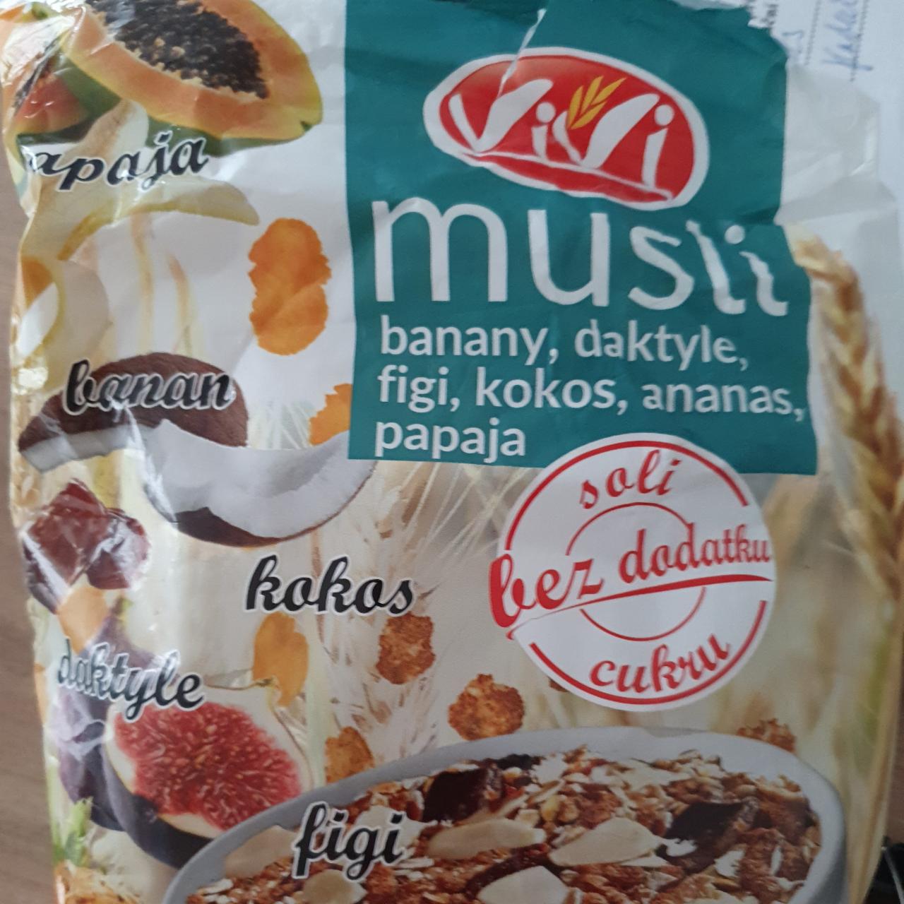 Zdjęcia - Musli banany, daktyle, kokos, figi, ananas, papaja Vivi