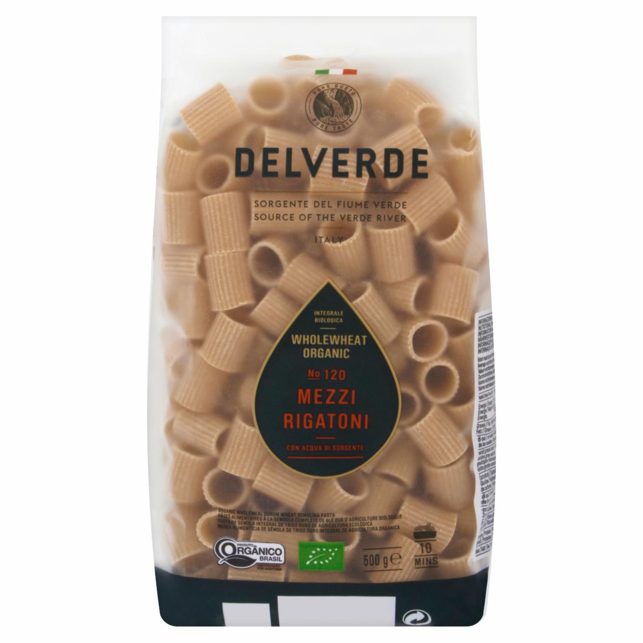 Zdjęcia - Delverde Makaron pełnoziarnisty Mezzi Rigatoni Bio 500 g