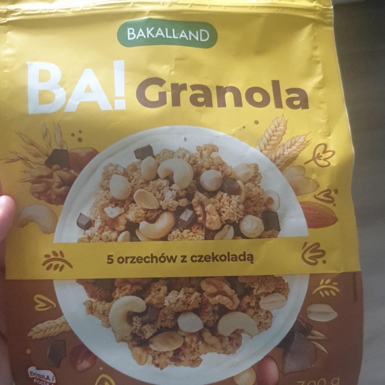 Zdjęcia - Ba! Granola 5 orzechów z czekoladą Bakalland