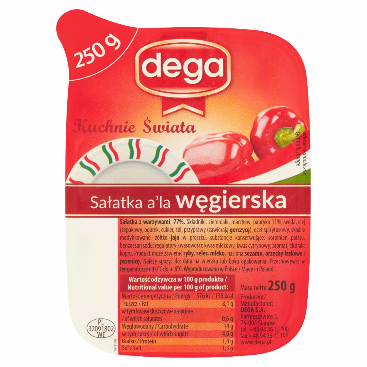 Zdjęcia - Dega Kuchnie Świata Sałatka a'la węgierska 250 g