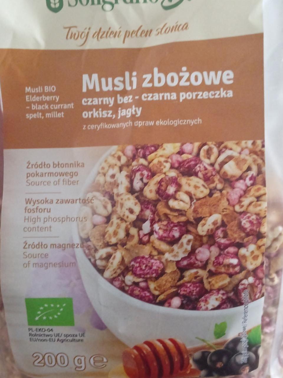 Zdjęcia - Musli zbożowe czarny bez czarna porzeczka orkisz jagły Soligrano Bio