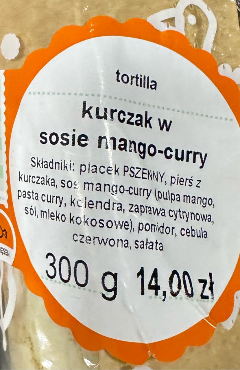 Zdjęcia - Tortilla kurczak w sosie mango-curry Ślimak