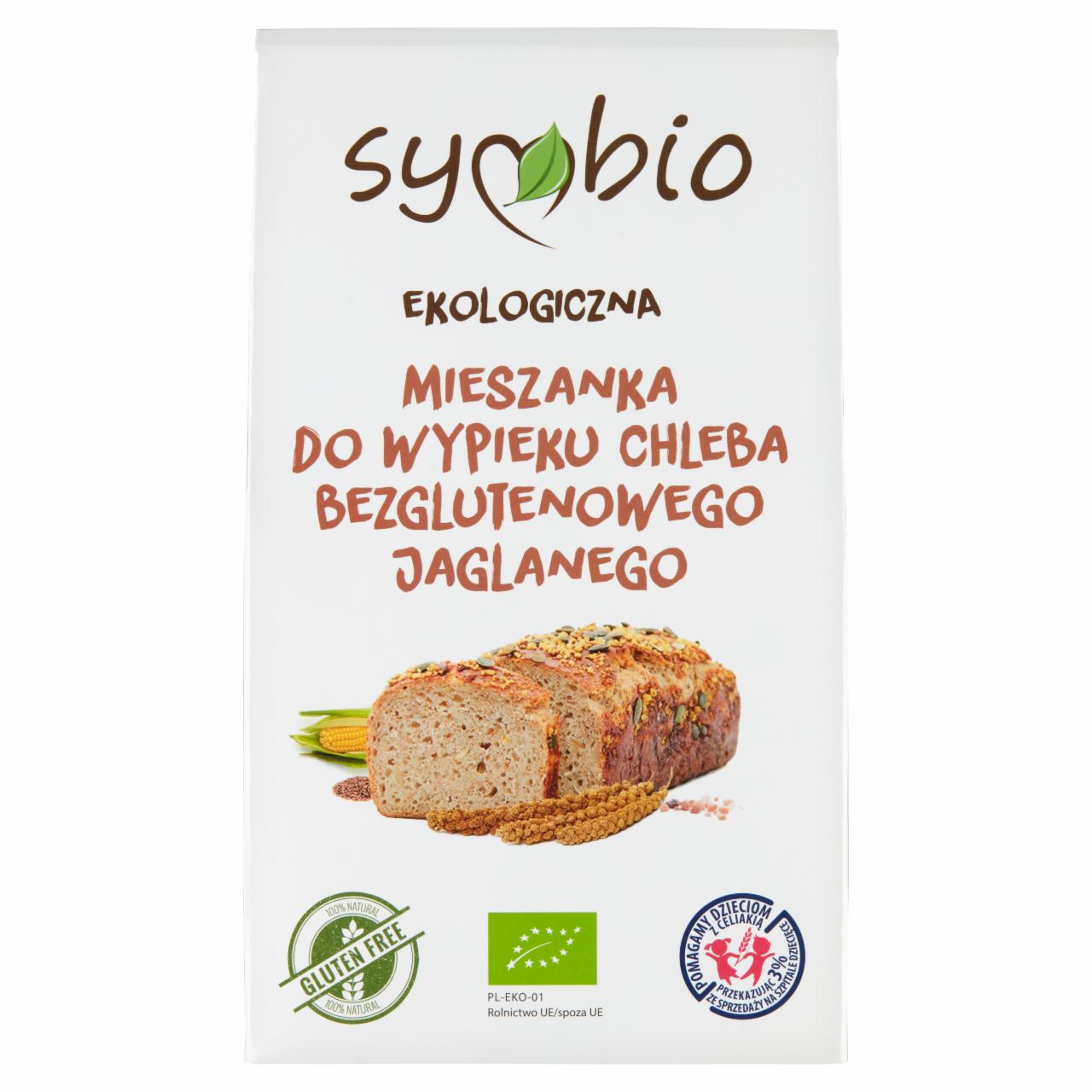 Zdjęcia - Symbio Ekologiczna mieszanka do wypieku chleba bezglutenowego jaglanego 430 g