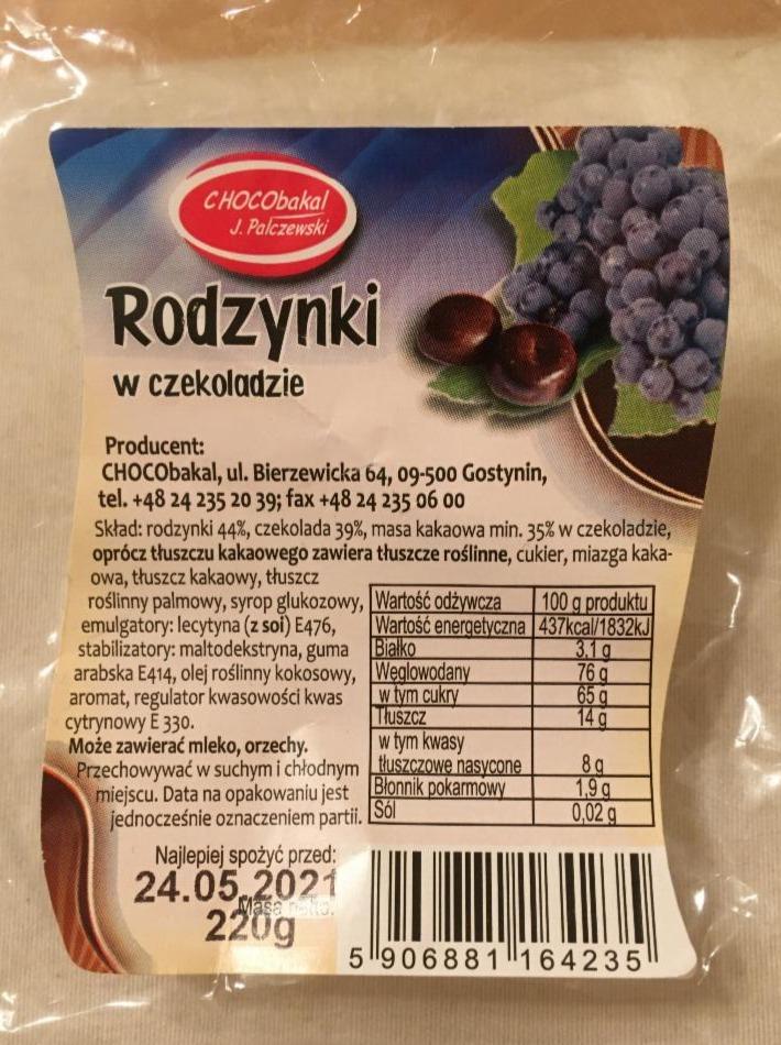 Zdjęcia - Rodzynki w czekoladzie CHOCObakal