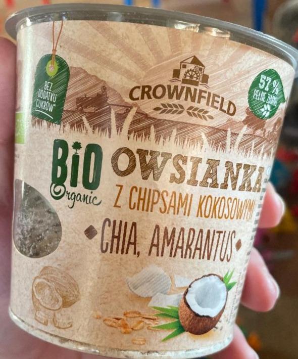 Zdjęcia - Bio Organic Owsianka z chipsami kokosowymi chia amarrantus Crownfield